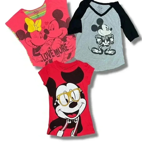 Disney Tops - Disney Mickey Mouse women’s T-Shirt Bundle - Sizes S, L, Jr M